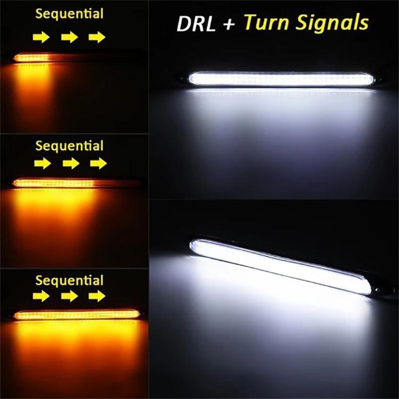 2PCS LED Car Daytime Running Lights Car Signal Turn Lights Bright Car Modified Decoration Light ZPG
