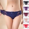 Women Panties Low Waist Lace Breathable See-through Bow-knot Seductive Soft Thin
