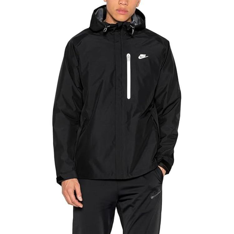 Nike Спортивные куртки Мужские Черные С капюшоном Несъемные Умеренные Другие DM5499-010