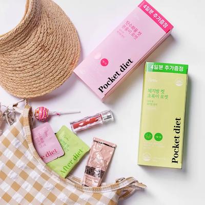 Углевод Жир Тело Срез Розовый Зеленый Карманная Диета (28 таблеток)