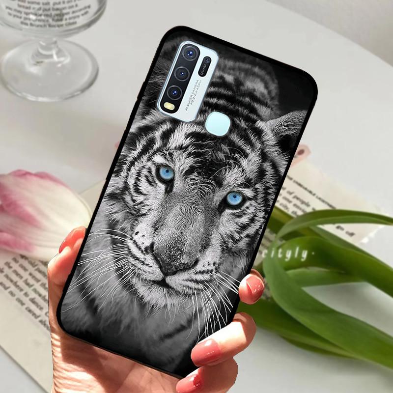 Для Vivo Y30 1938 Y50 1935 Чехол животное Силиконовый Мягкий ТПУ Задние крышки Для Vivo Y 30 50 Y30 2020 Чехол Защитный Мультяшный Funda