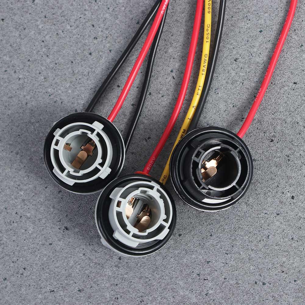 Round Socket Turn Signal Light Headlight Lamp Holder Light Base Light Bulb Holder Light Bulb Socket