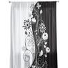 Черно-белый цветочный узор тюль оконные шторы гостиная органза прозрачная вуаль занавеска спальня кухня домашний декор драпировка