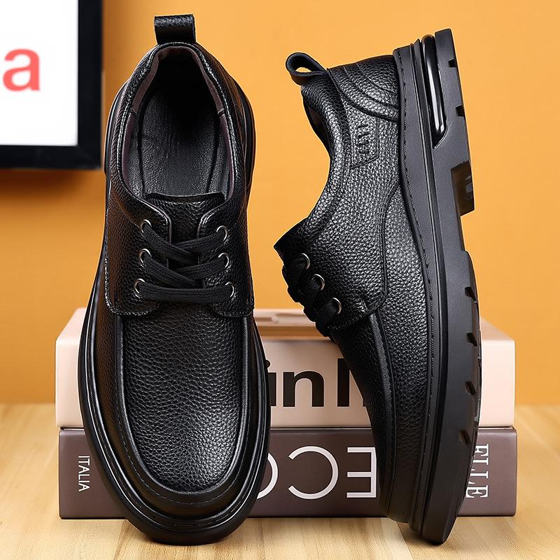 Spring Autumn New Designer Business Dress Shoes for Men Fashion Casual Black Dad Shoes Men Solid Color Black Loafers Male