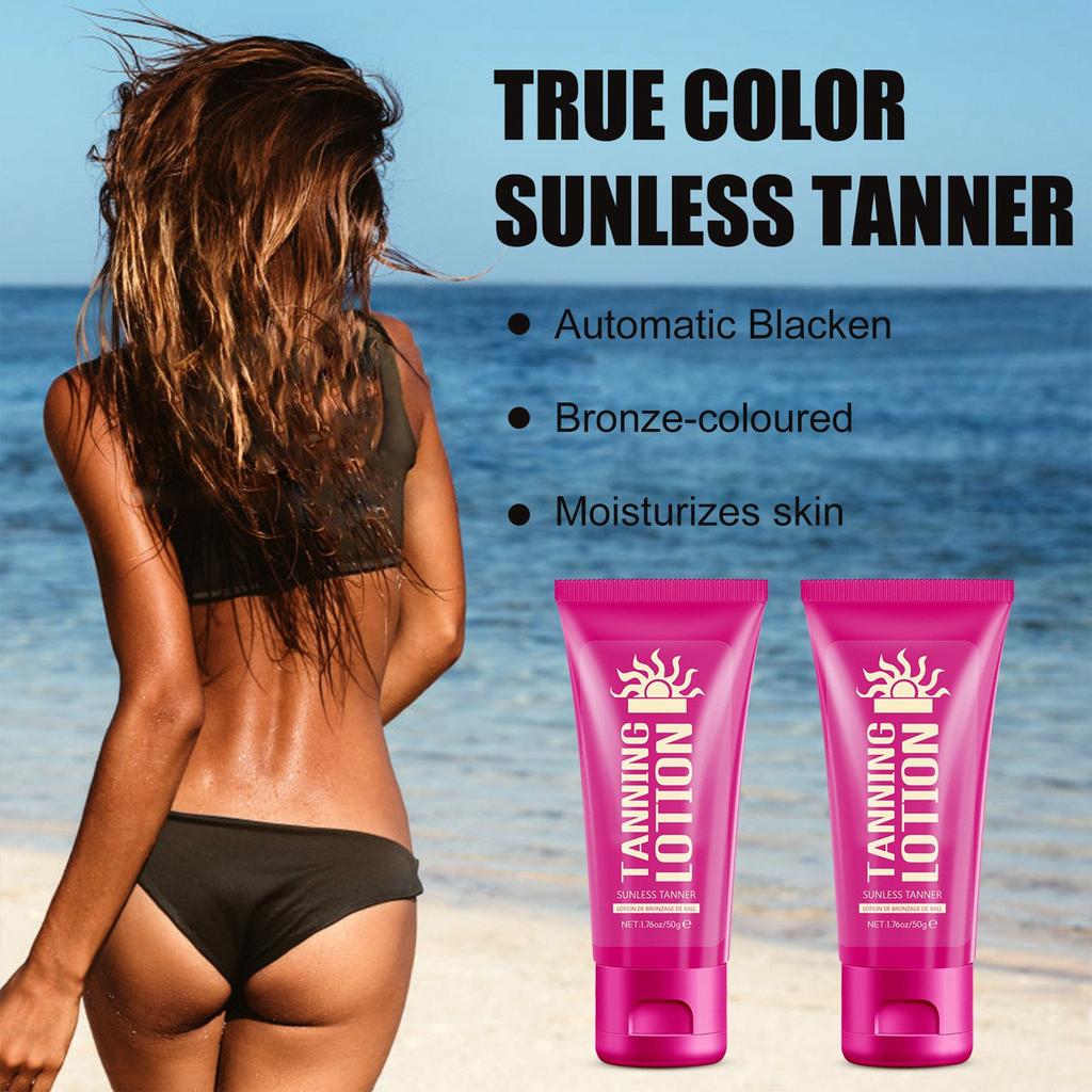 Tanning Cream Waterproof Beach Sunbathing Bronzer Moisturizing Skin Firming Bronzer Body Lotion.
