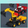 Excavator Toy Model With Flashing Lights And Sound For Childrens Play And Learning