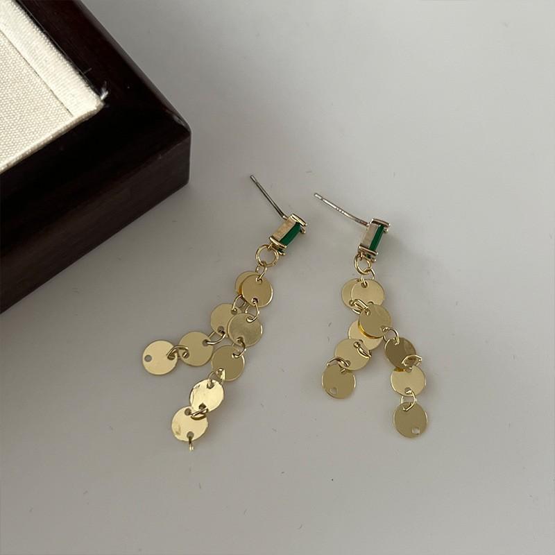 Блестящие серьги-кисточки, женские серьги с чувством высокого класса, легкие роскошные аксессуары для ушей в нишевом дизайне