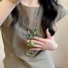 Tassel Ethnic Style Necklace Colorful Beads Bohemian Style Necklace Long Sweater Chain  Girls Gifts