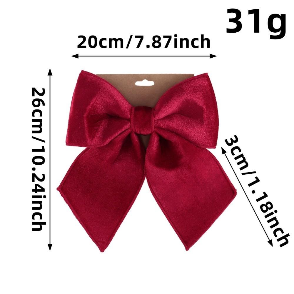 New Flannel Christmas Bow Tie Red Green Handcrafted Christmas Tree Decorations Wreath Bow Holiday Decoration