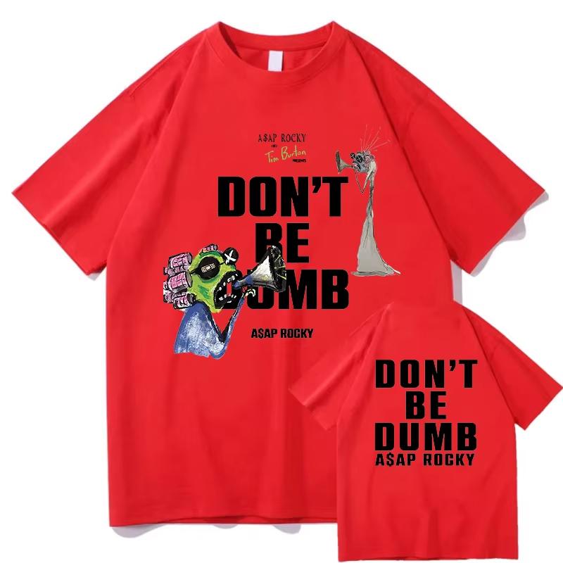 Футболки с принтом AAP ROCKY Don T Be Dumb Tour Высококачественные мужские модные футболки Летние хлопковые футболки Подарок для фанатов