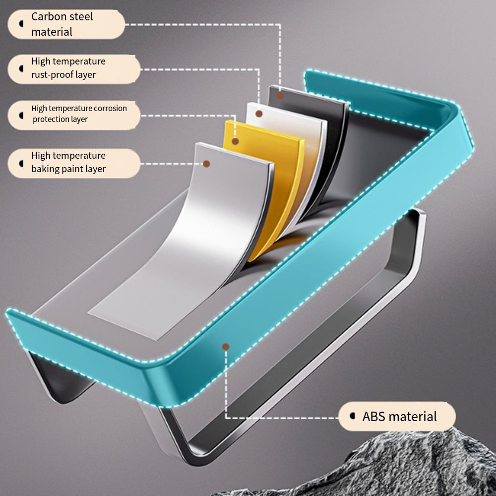 Настенный держатель для туалетной бумаги, многофункциональная квадратная стойка для рулонов салфеток, не требующая проколов, долговечность, износостойкость
