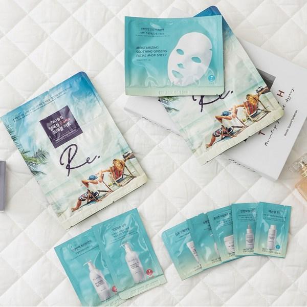 Дорожный набор косметики для путешествий Набор для ухода за кожей Дорожный набор 8 типов, 3 листа, набор популярной корейской косметики