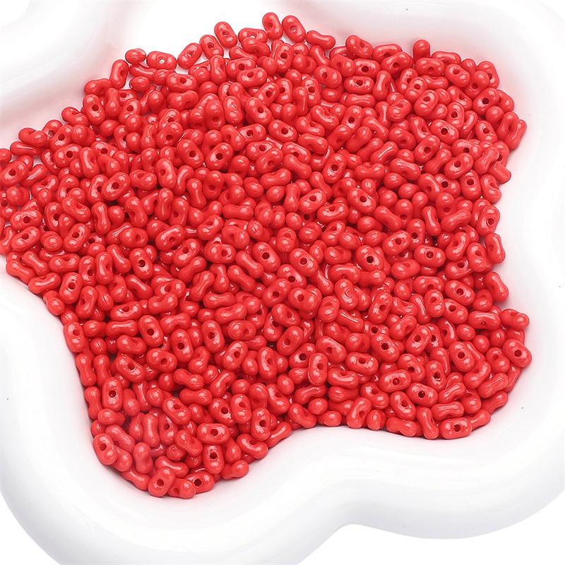 Бусины для браслетов ручной работы Акриловые однотонные бусины в форме арахиса Бусины для ожерелья Полуфабрикаты для нитей Украшения ручной работы своими руками Аксессуары Материалы для аксессуаров