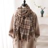 Windproof Winter Plaid Scarf Thick Warm Women Wrap Shawls Casual Long Tassel Scarves