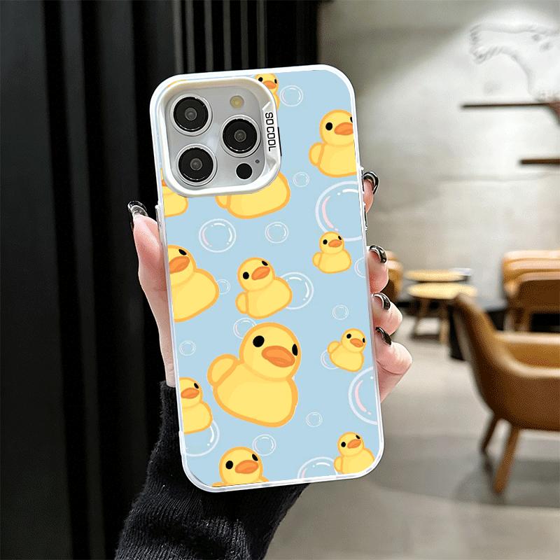 Funny Cute Cartoon Duck Soft Phone Case for iPhone 15 16 17 Pro Max 17Air 16E 14 Plus 13 12 Mini Shockproof Cover Back Shell