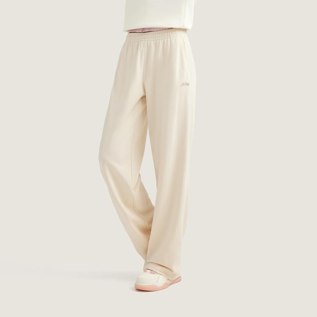 Спортивные трикотажные брюки Li Ning из серии Sports Lifestyle с вышивкой логотипа, женские AKLVC16-8