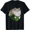 Summer Round Neck Funny Watermelon Cat Pattern Printed Top Fashionable Casual Pure Cotton Short Sleeved Women's T-shirts