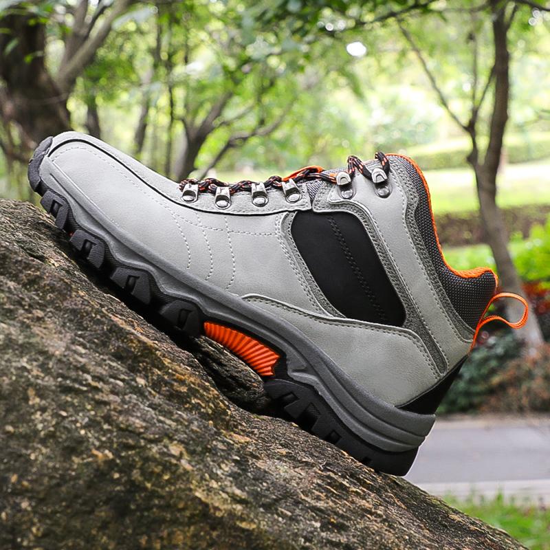 Plus Size 39-47 Autumn Men's High-top Hiking Boots Ankle Anti-Skidding Outdoor Boots Men Footwear