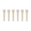 6Pcs Guitar Pegs Simple Replacement Excellent Workmanship Natural Colors Guitar Bridge Pins for