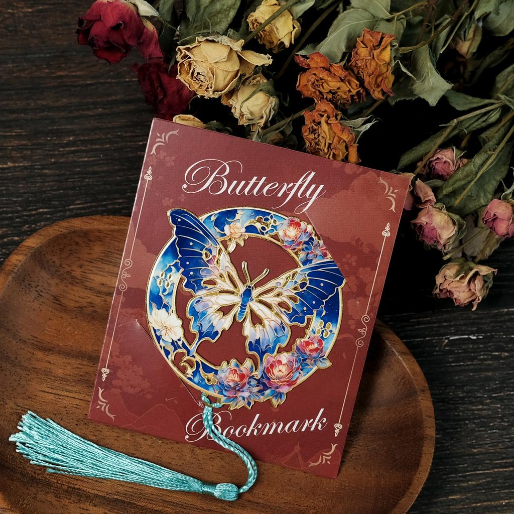 Серия Beautiful Butterfly Высококачественная полая металлическая закладка для чтения Essential Metal Bookmark