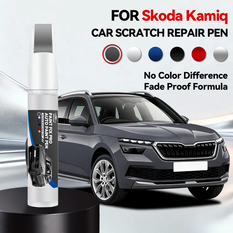 OPRTAMG Ремонтная ручка для краски автомобиля Skoda Kamiq, для подкрашивания царапин, DIY Автоаксессуары Синий LB5K Серебристый LA7R