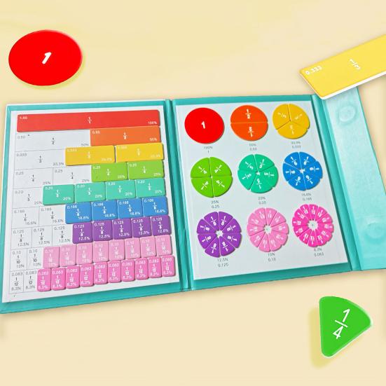 Magnetic Score Book for Students Visual Interactive Learning Tool with Strong Magnets Educational Fraction Puzzle for Classroom And Travel