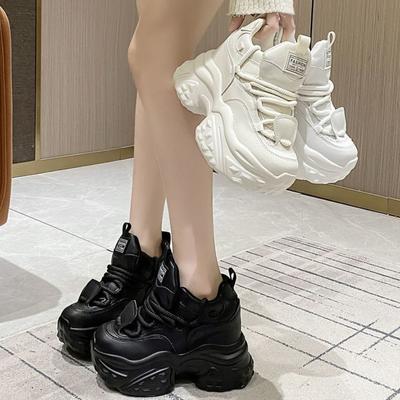 10 см толщина подошвы увеличивает рост универсальные белые туфли женские легкие повседневные спортивные туфли