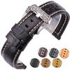 Watchband Italy Genuine Leather Watch Band Strap 22mm 24mm Thick Handmade Soft Cowhide Watchbands Belt With Retro Steel Buckle