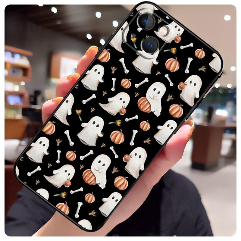 Осенние Листья Тыква Хэллоуин Чехол Для iPhone 14 Pro Max 16 15 11 12 13 17 Pro Max mini 15 16 Plus 16e 17 Air Чехол для Телефона