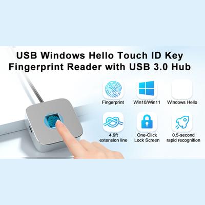 USB-сканер отпечатков пальцев для компьютера, быстрое распознавание, сенсорный донгл 360 градусов, биометрический сканер отпечатков пальцев, поддержка ПК с Windows 10 11