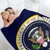 ПЕЧАТЬ ПРЕЗИДЕНТА СОЕДИНЕННЫХ ШТАТОВ США US Плед Дорожный Клетчатый для дивана Покрывала Одеяла