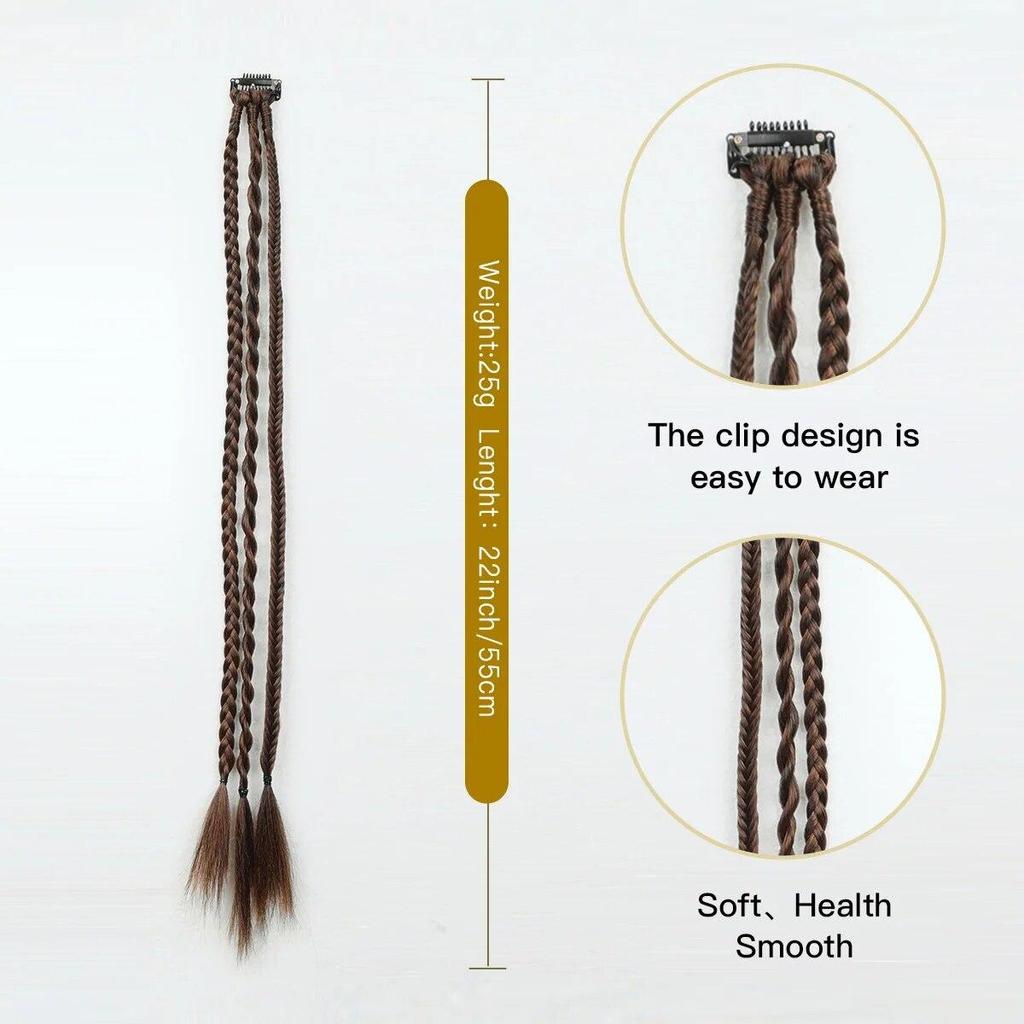 ALAN EATON 20-дюймовый синтетический парик, косы с зажимом, боксерская коса, дреды, наращивание волос на клипсе, грязные косички, боксерская коса, термостойкая