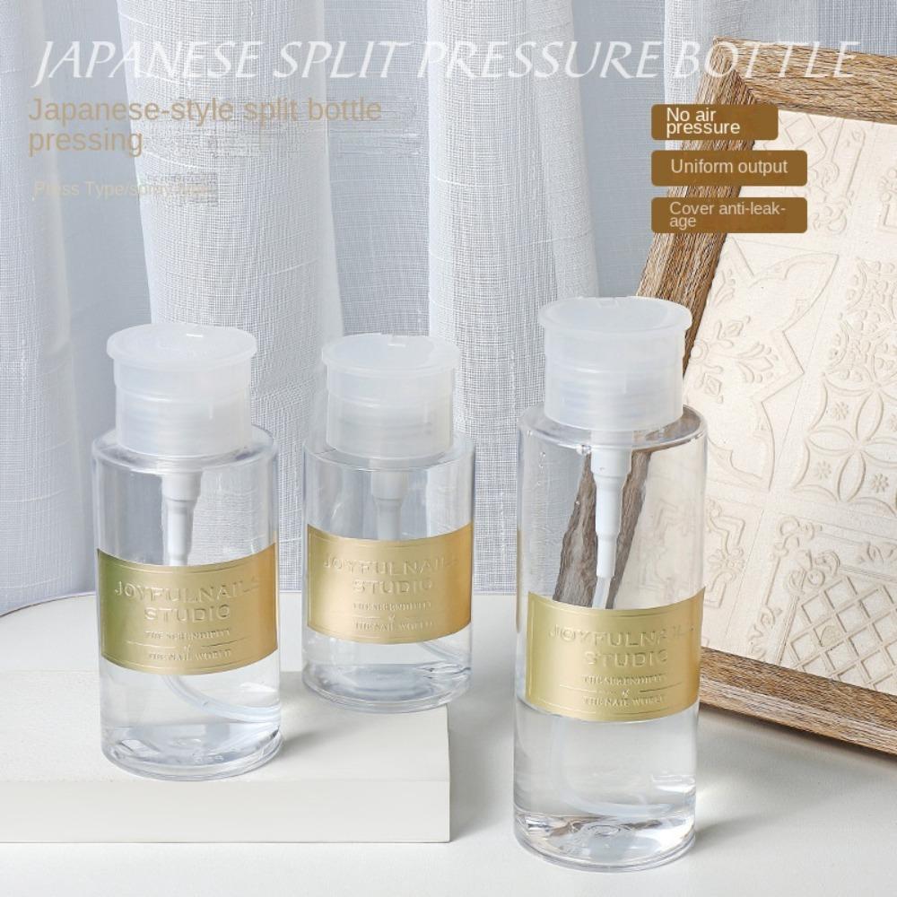 Пустая бутылка с нажимным насосом Пластиковый контейнер для снятия лака с ногтей Бутылка для снятия макияжа Дорожная бутылка