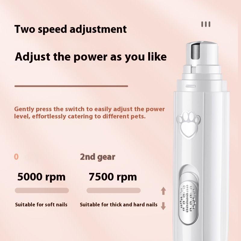 Electric Dog Nail Grinder Pets Painless Nail Polish File With Polisher Wheel Rechargeable Pets Professional Nail Grooming Tools
