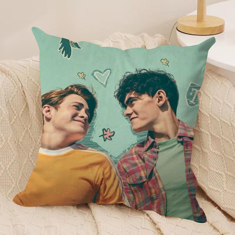 Чехол на подушку TV HHeartstopper Мягкий плюшевый плед Чехол для подушки Двусторонний декоративный чехол на подушку Диван Спальня Домашний декор