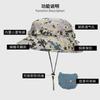 Camouflage mountaineering basin hat outdoor men's big head circumference bucket hat sun protection can be stored bionic camping jungle hat