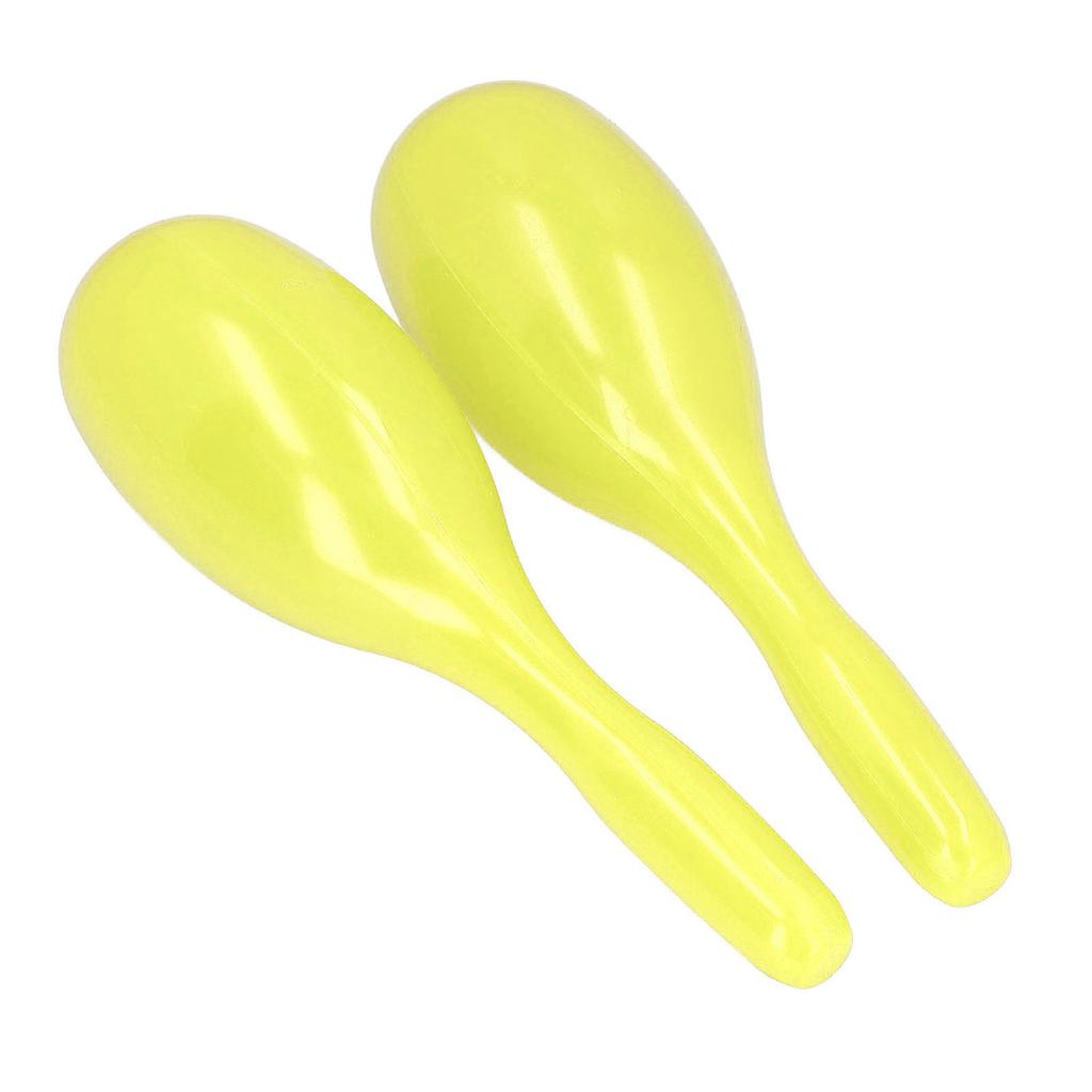 2Pcs Music Maracas Oval Shaped Plastic Hand Percussion Rattles Music Instrument for KTV Party