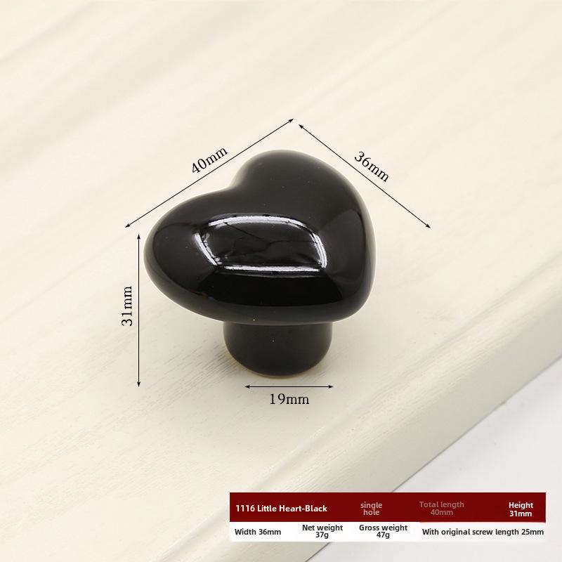 Керамические ручки для ящиков и шкафов в форме сердца с детским мультяшным принтом