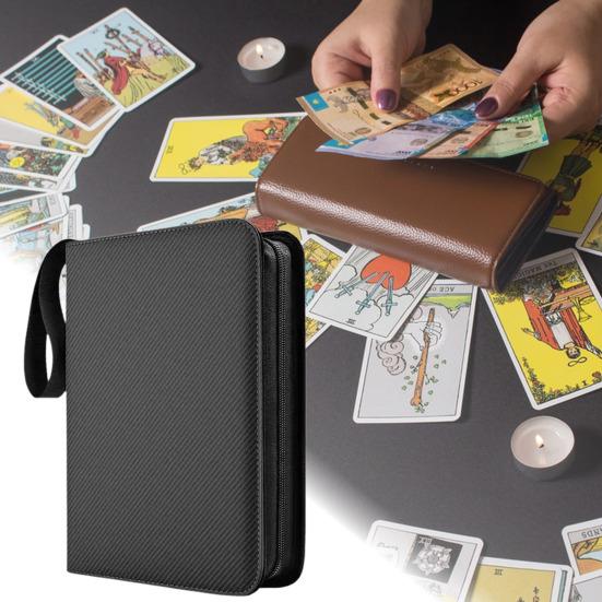 Держатель для карточек Game Collection Binder с большой вместимостью и несколькими отделениями, компактный дизайн, портативный органайзер для игровых карт с застежкой-молнией