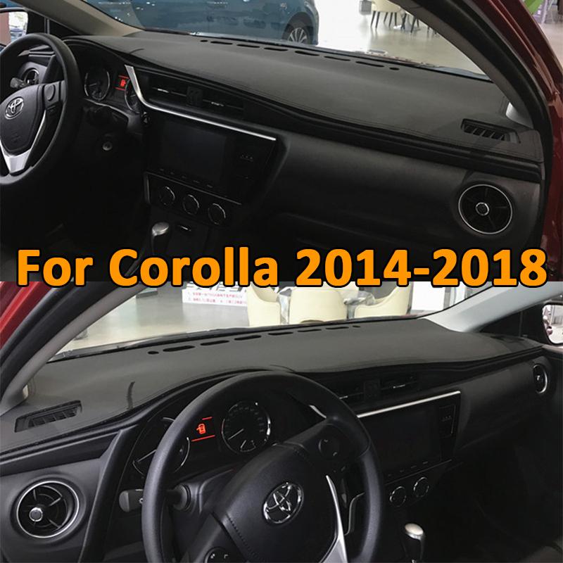 Для Toyota Corolla 2007-2013 2014 XLE GL чехол для приборной панели автомобиля коврик для приборной панели солнцезащитный козырек анти-УФ аксессуары из искусственной кожи