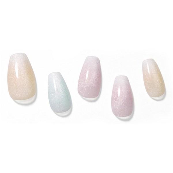 Dashing Diva Magic Press Nail Tips, Cream Pastel (Coffin), 1 Set