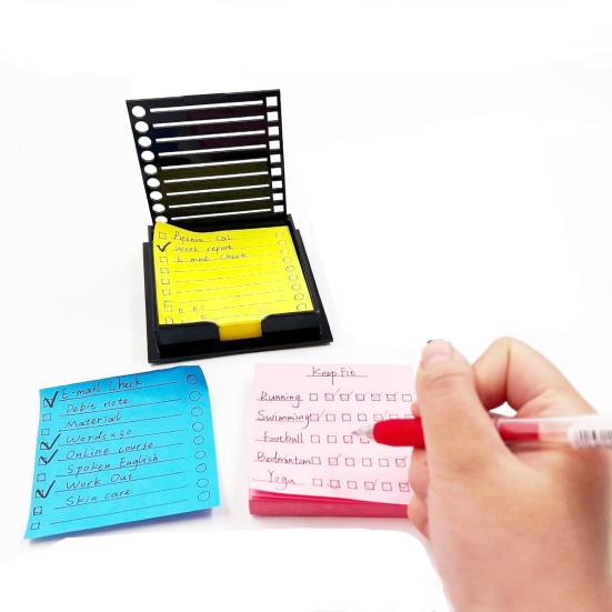 Sticky Note Stencil Template Easy To Use Precise Fit Compact Design Portable Office Note Holder Sticky Note Organizer