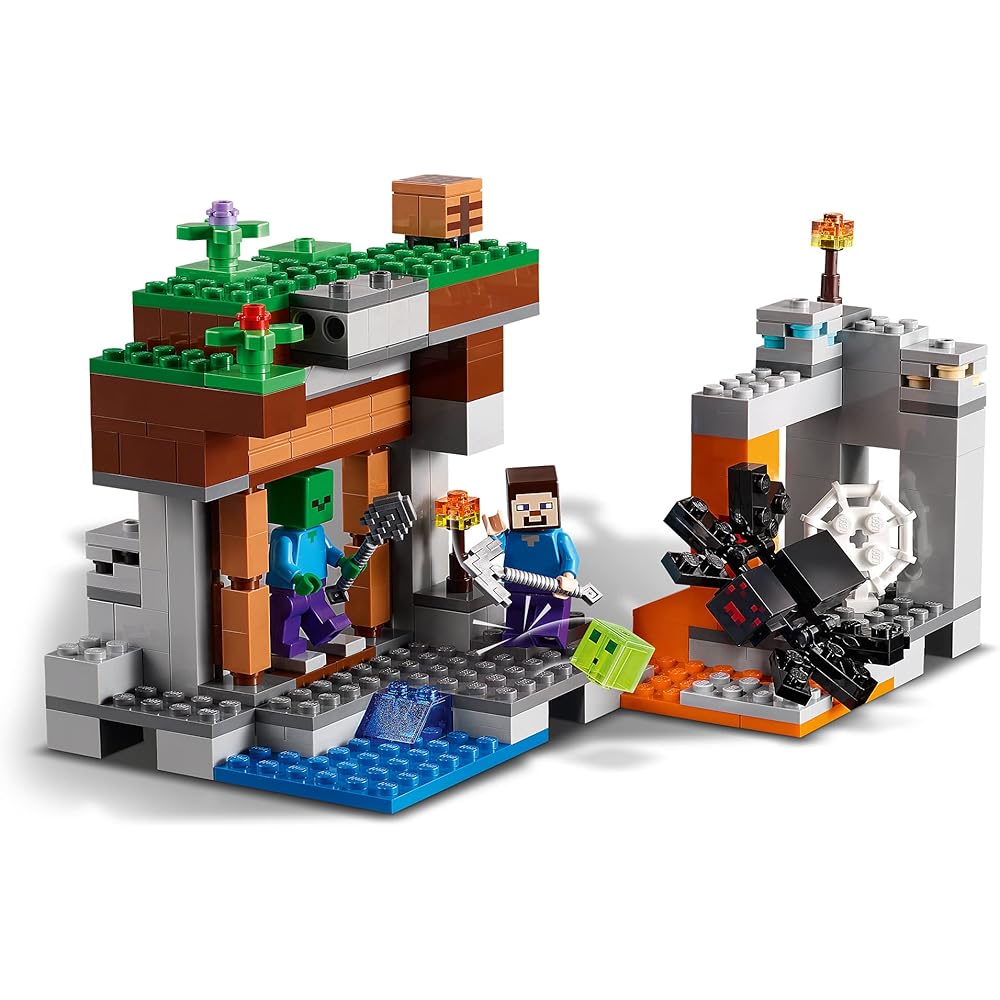 LEGO Minecraft Cave Exploration Set 21166 Building Blocks Educational Toy for Kids Ages 7 and Up