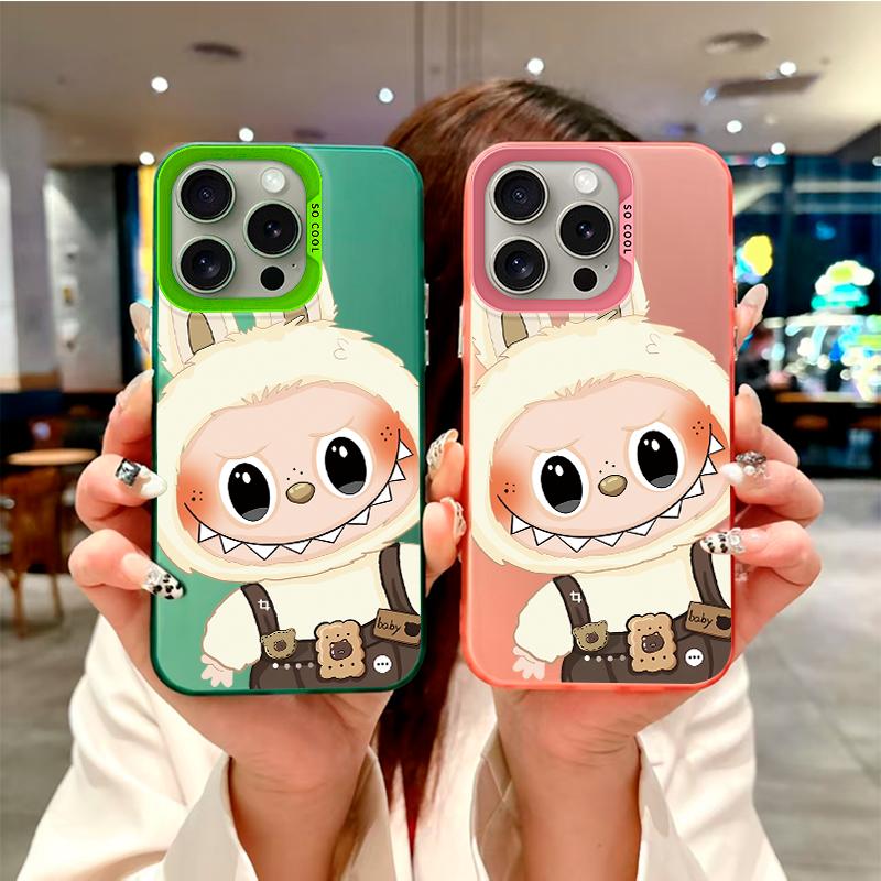 Модный чехол Labubu «Очаровательный рабочий стиль» для серий Oppo/Realme. Oppo A12, A1 Pro, A16K, Reno6 Lite, A3x, A32, A58, A17, Realme 7i, 9i, V23, C15...