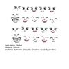 Smiling Nail Nail Art Stickers DIY Face Art Decals for Nail