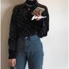 Korean Fashion Women Polka Dot Printed Shirt New Casual Long Sleeve Simple Shirt Spring Autumn Lapel Loose Office Ladies Elegant Tops Clothing 2954