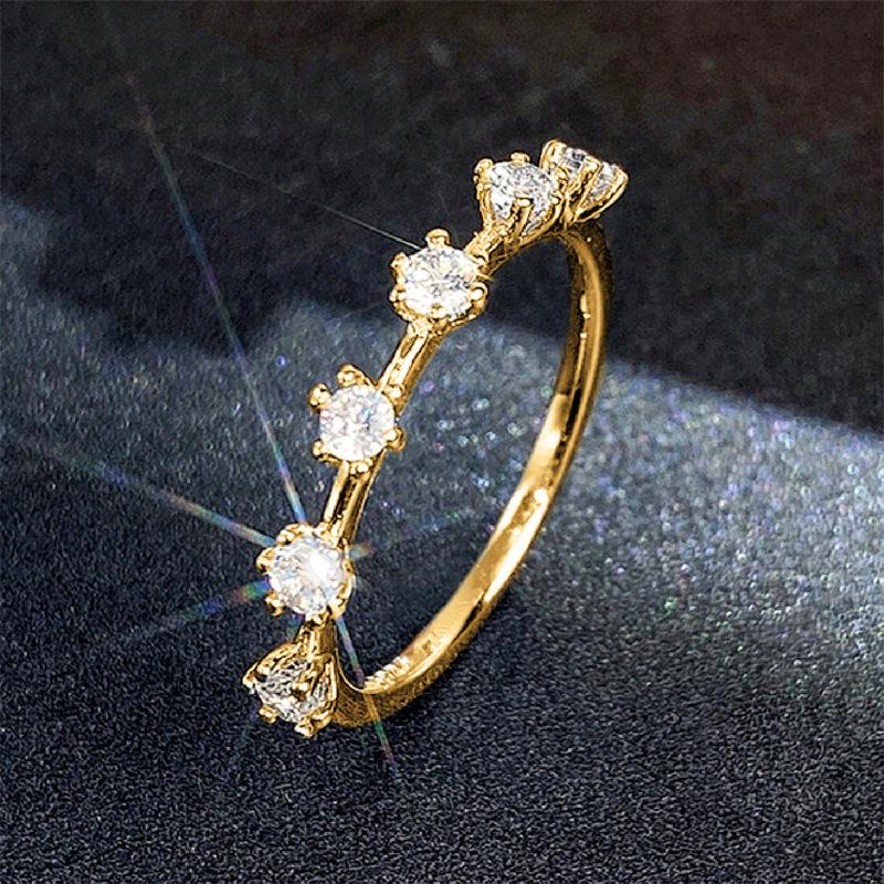 Элегантное женское кольцо Cao Shi с инкрустацией цирконами и платиновым покрытием