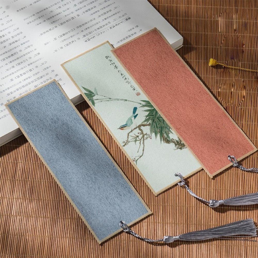 Markers Hang Tag Bookmarkers with Tassels Blank Bookmarker Calligraphy Paper DIY Reading Marker
