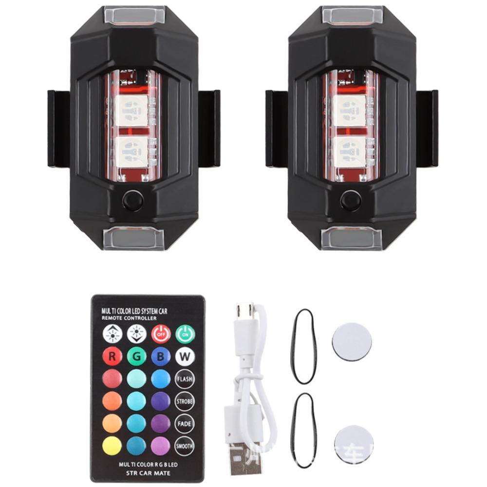 7 Color Motorcycle Warning Light RGB Motorcycle Signal Light LED Strobe Light Night Flying