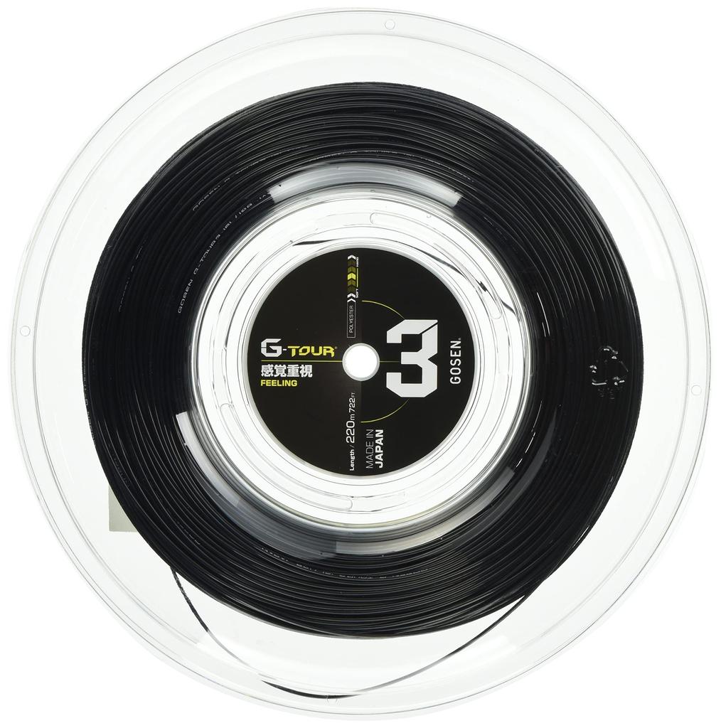 GOSEN Rigid Tennis String 16L Roll BK TSGT302BK G-TOUR3 (1.28mm)